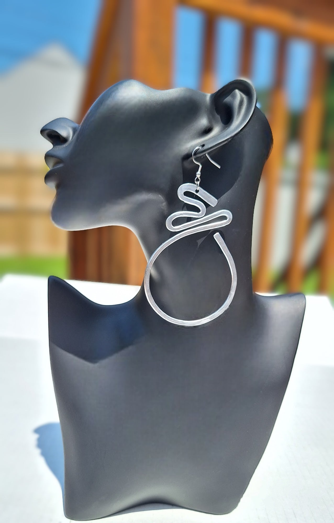 Elegant Spiral Half Hoop Aluminum Earrings